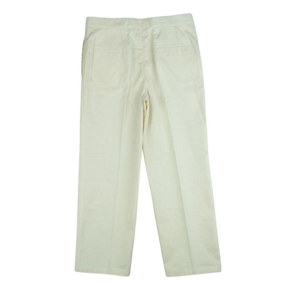 JIL SANDER ジルサンダー JSPQ301501 コットン クロップド ストレート パンツ イタリア製 オフホワイト系 36【中古】