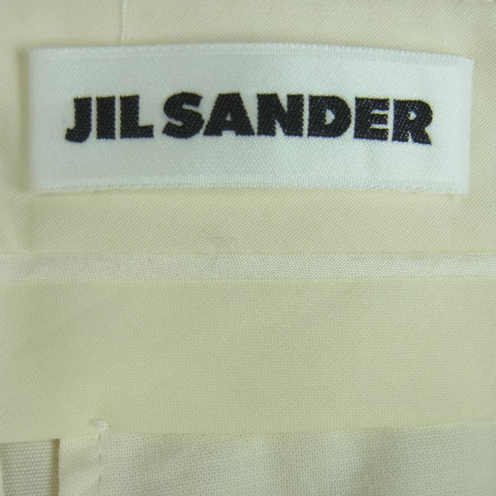 JIL SANDER ジルサンダー JSPQ301501 コットン クロップド ストレート パンツ イタリア製 オフホワイト系 36【中古】