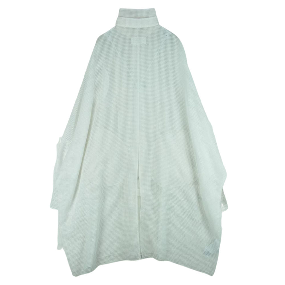 MAISON MARGIELA メゾンマルジェラ 20SS S51AH0141 1ライン スタンドカラー オーバーサイズ シースルー ロング コート ホワイト系 XS【中古】