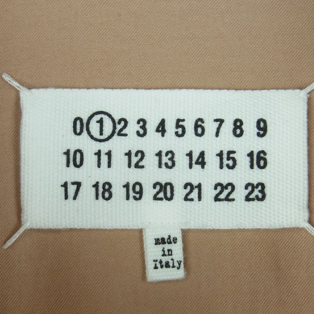 MAISON MARGIELA メゾンマルジェラ 20SS S51FP0081 1ライン コットン ジャンプスーツ 比翼 オールインワン ショートパンツ 長袖 ベージュ系 40【中古】