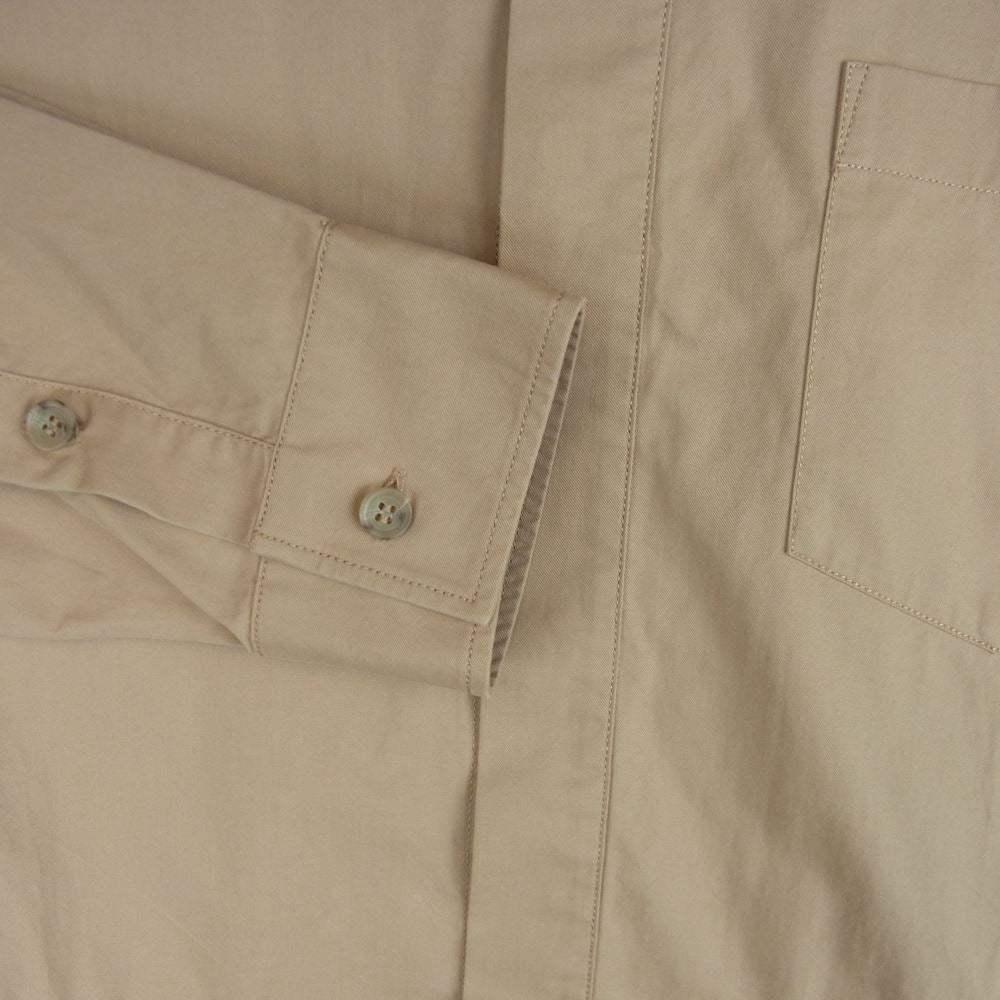 MAISON MARGIELA メゾンマルジェラ 20SS S51FP0081 1ライン コットン ジャンプスーツ 比翼 オールインワン ショートパンツ 長袖 ベージュ系 40【中古】