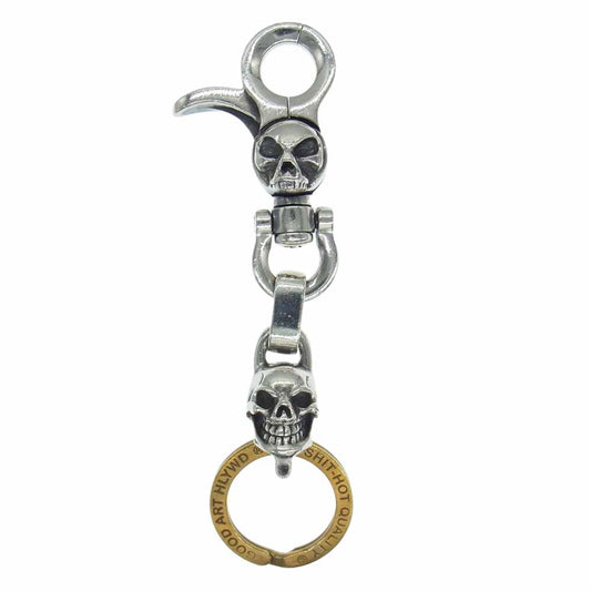 グッドアートハリウッド ギャランティ付属 MODEL 16 SKULL KEY CHAIN キーチェーン シルバー系 ゴールド系【中古】