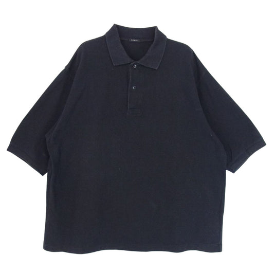COMOLI コモリ 20SS R01-05012 鹿の子 半袖 ポロシャツ ネイビー系 2【中古】
