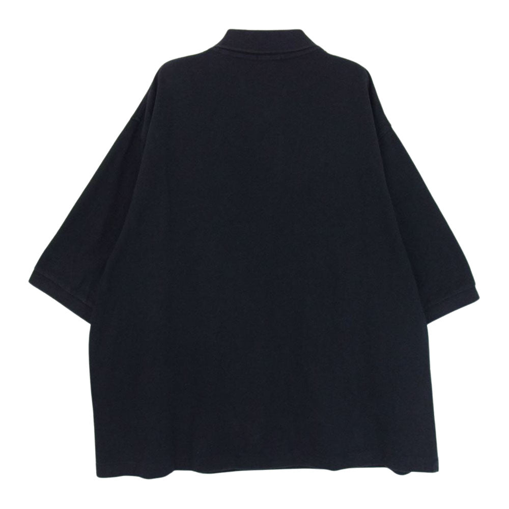 COMOLI コモリ 20SS R01-05012 鹿の子 半袖 ポロシャツ ネイビー系 2【中古】