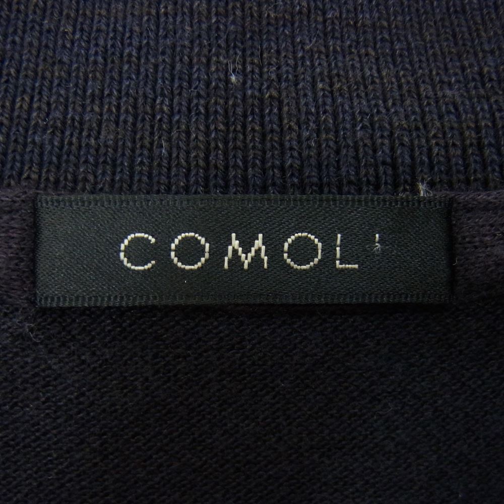 COMOLI コモリ 20SS R01-05012 鹿の子 半袖 ポロシャツ ネイビー系 2【中古】