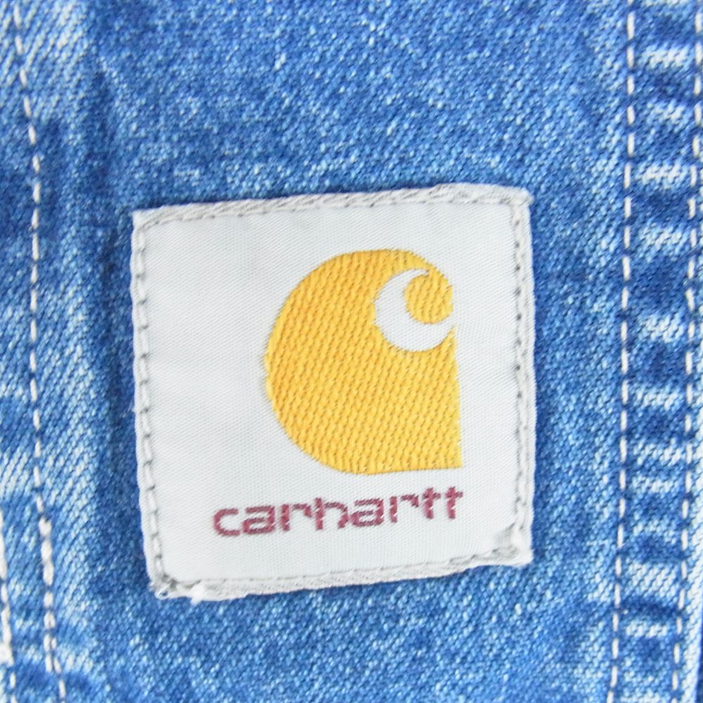 Carhartt カーハート WASHED DENIM BIB OVERALL ウォッシュド デニム ビブ オーバーオール ブルー系 W32 L32【新古品】【未使用】【中古】
