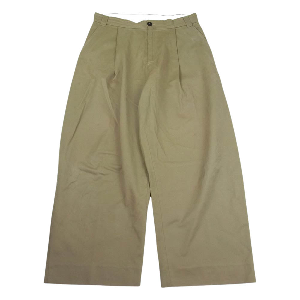 スタジオニコルソン タックワイドパンツ チノパン バギーパンツ ベージュ系 M【中古】