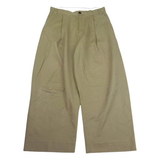 スタジオニコルソン タックワイドパンツ チノパン バギーパンツ ベージュ系 M【中古】