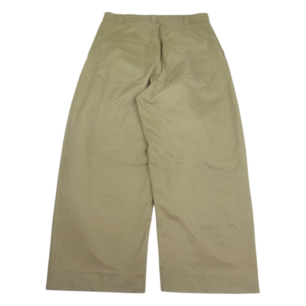 スタジオニコルソン タックワイドパンツ チノパン バギーパンツ ベージュ系 M【中古】
