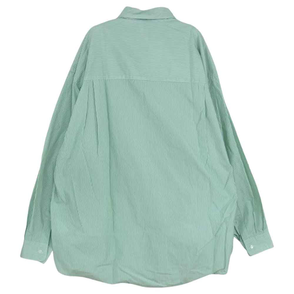 GRAPHPAPER グラフペーパー 22AW GM224-50021 Thomas Mason for GP L/S Oversized Regular Collar Shirt ホワイト系 グリーン系 F【中古】