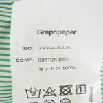 GRAPHPAPER グラフペーパー 22AW GM224-50021 Thomas Mason for GP L/S Oversized Regular Collar Shirt ホワイト系 グリーン系 F【中古】
