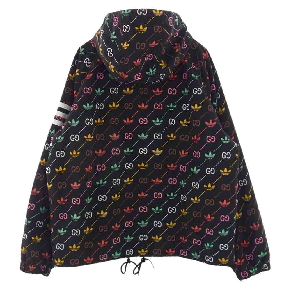 GUCCI グッチ 722262 ZALCI × adidas アディダス GG Trefoil jacket トレフォイル ジャケット 中綿 ナイロン ブラック系 マルチカラー系 50【新古品】【未使用】【中古】