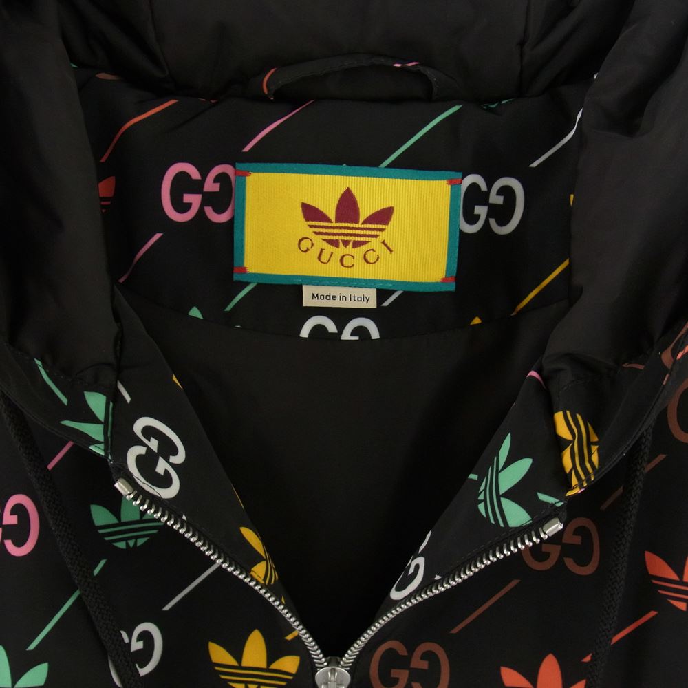 GUCCI グッチ 722262 ZALCI × adidas アディダス GG Trefoil jacket トレフォイル ジャケット 中綿 ナイロン ブラック系 マルチカラー系 50【新古品】【未使用】【中古】