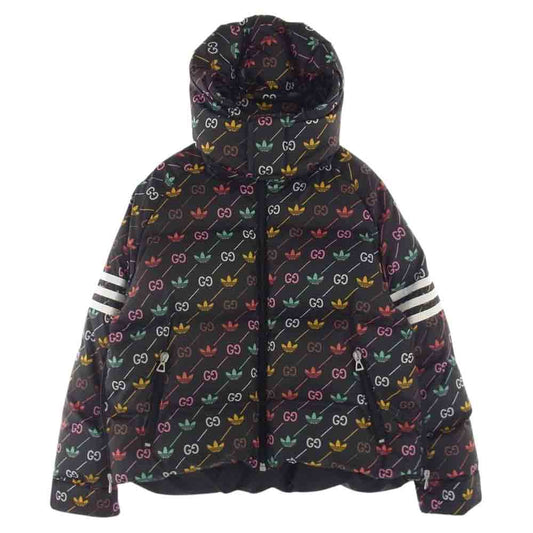 GUCCI グッチ 723055 ZALAT × adidas アディダス GG Trefoil down jacket トレフォイル ダウン ジャケット ブラック系 マルチカラー系 52【新古品】【未使用】【中古】