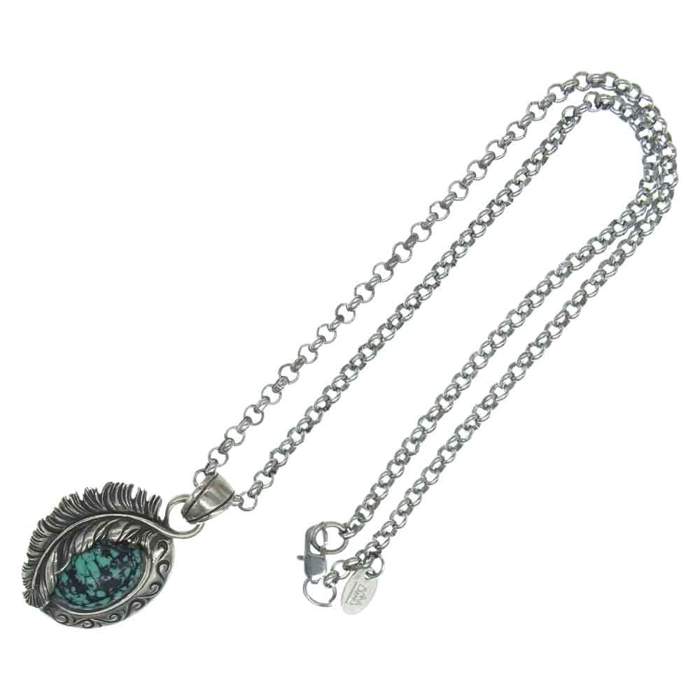 SAAD サード ターコイズ フェザーオーバル ネックレス シルバー系【中古】