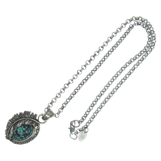 SAAD サード ターコイズ フェザーオーバル ネックレス シルバー系【中古】