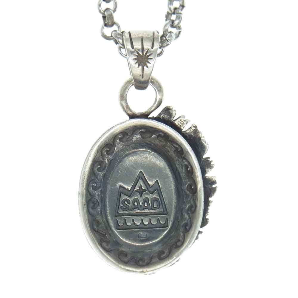 SAAD サード ターコイズ フェザーオーバル ネックレス シルバー系【中古】