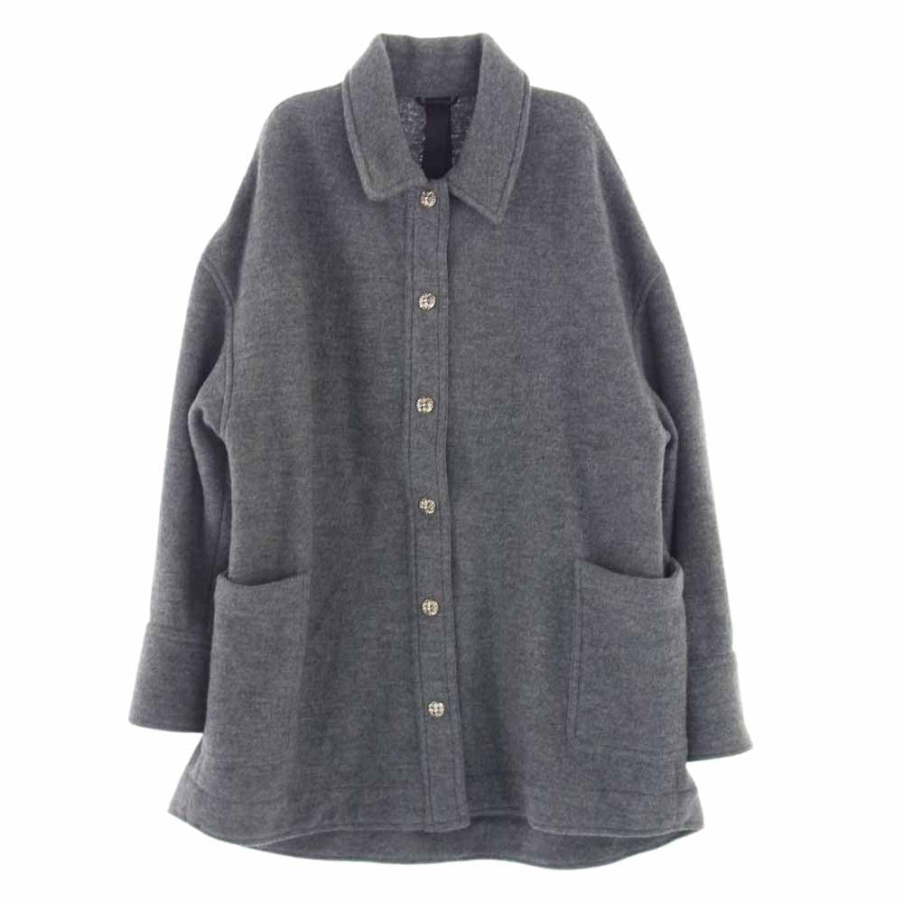 CHROME HEARTS クロムハーツ（原本無） 2611-304-0140 国内正規品 クロスボール スナップボタン ウール ジャケット グレー系 S【中古】