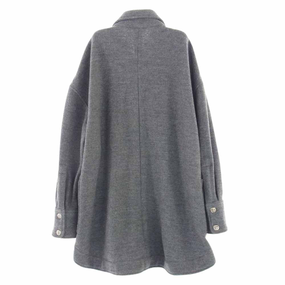 CHROME HEARTS クロムハーツ（原本無） 2611-304-0140 国内正規品 クロスボール スナップボタン ウール ジャケット グレー系 S【中古】
