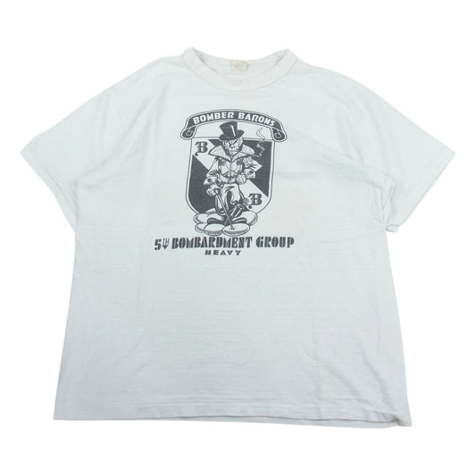 WAREHOUSE ウエアハウス BOMBER BARON プリント TEE 半袖 Tシャツ オフホワイト系 XL【中古】