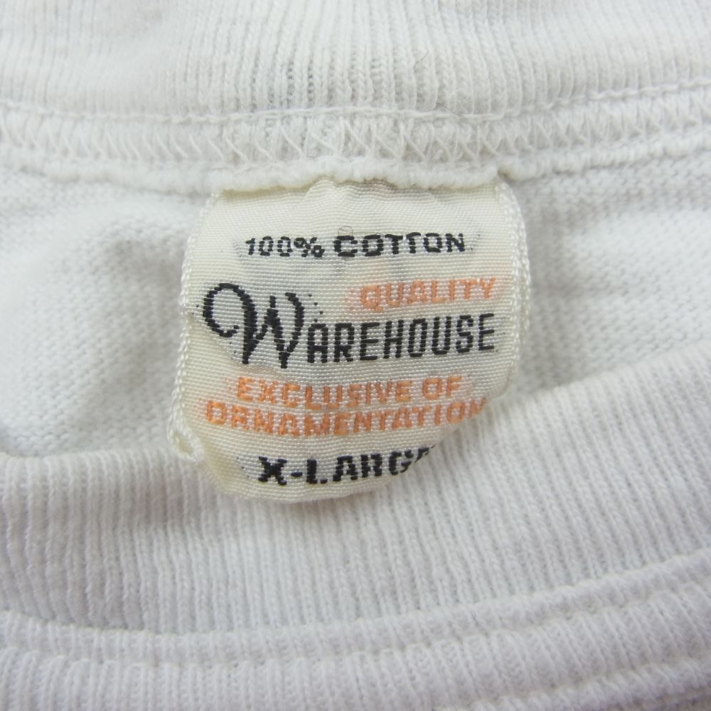 WAREHOUSE ウエアハウス BOMBER BARON プリント TEE 半袖 Tシャツ オフホワイト系 XL【中古】