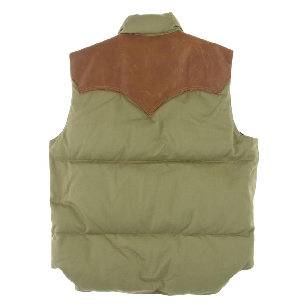 ロッキーマウンテンフェザーベッド × WAREHOUSE ウエアハウス ウエストポイント ダウン ベスト カーキ系 42【中古】