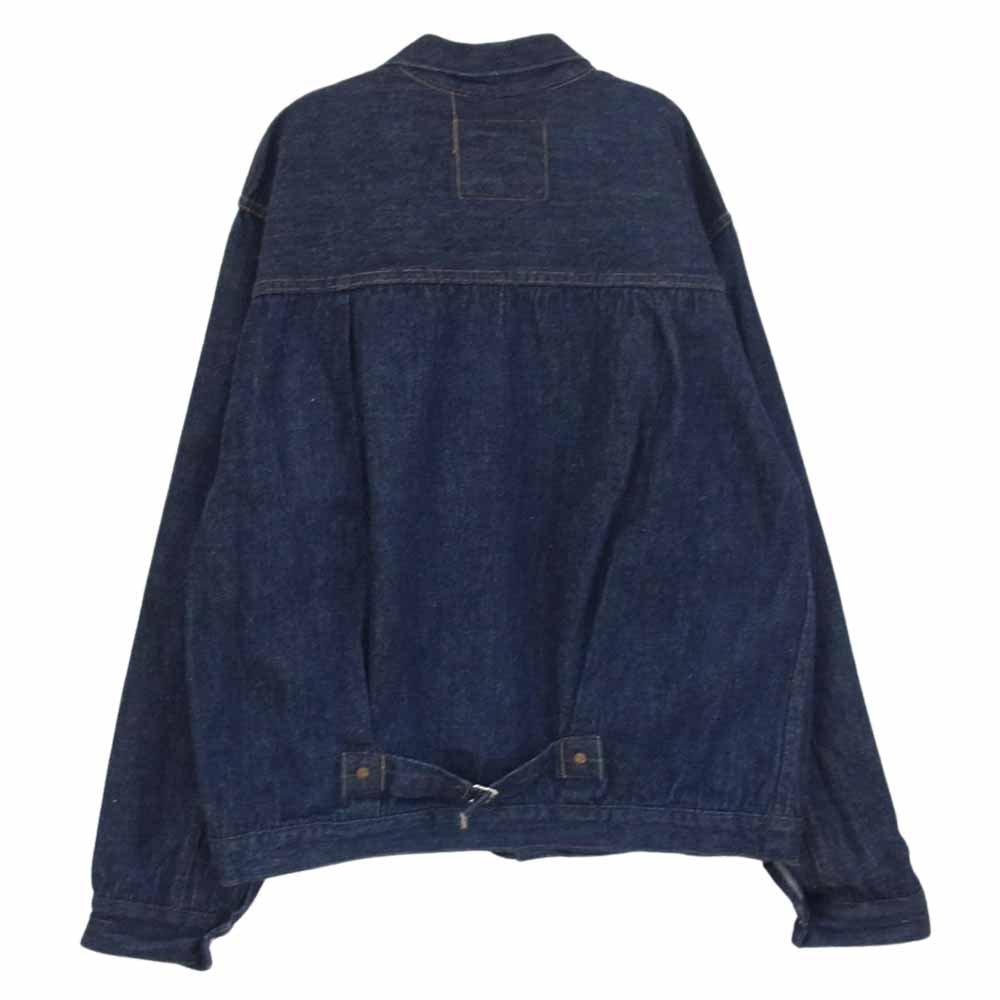 WAREHOUSE ウエアハウス Lot 2001XX 1ST TYPE DENIM JACKET ディア スキンレザーパッチ 鹿革 ファースト タイプ デニム ジャケット インディゴブルー系 40【中古】