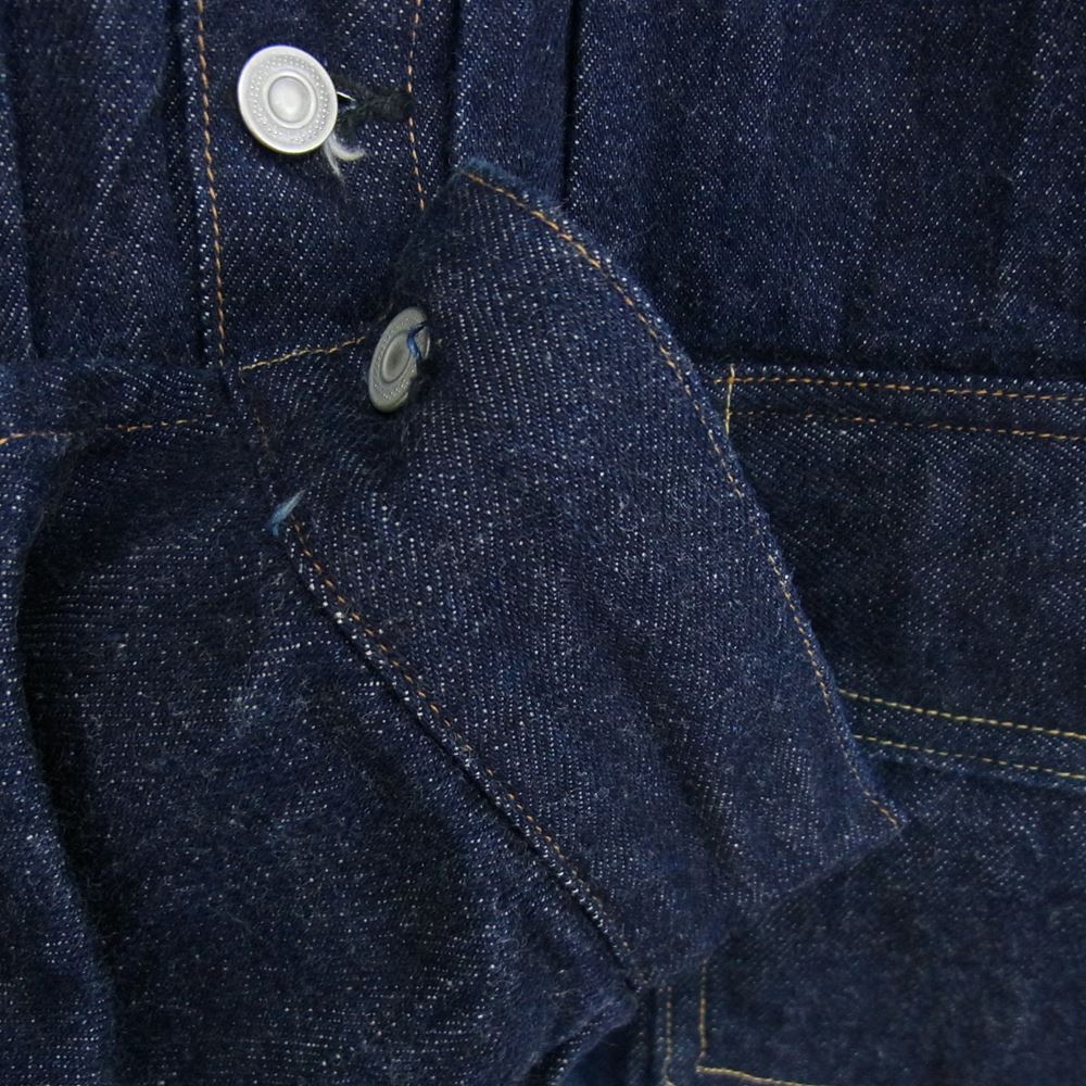 WAREHOUSE ウエアハウス Lot 2001XX 1ST TYPE DENIM JACKET ディア スキンレザーパッチ 鹿革 ファースト タイプ デニム ジャケット インディゴブルー系 40【中古】