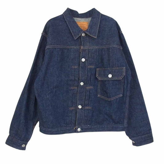 WAREHOUSE ウエアハウス Lot 2001XX 1ST TYPE DENIM JACKET ディア スキンレザーパッチ 鹿革 ファースト タイプ デニム ジャケット インディゴブルー系 38【美品】【中古】