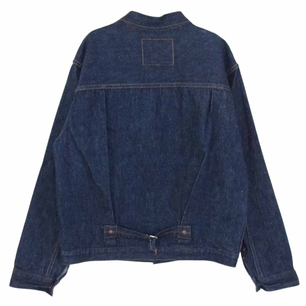 WAREHOUSE ウエアハウス Lot 2001XX 1ST TYPE DENIM JACKET ディア スキンレザーパッチ 鹿革 ファースト タイプ デニム ジャケット インディゴブルー系 38【美品】【中古】