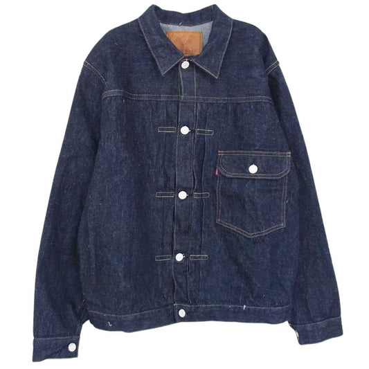 WAREHOUSE ウエアハウス Lot 2001XX 1ST TYPE DENIM JACKET ディア スキンレザーパッチ 鹿革 ファースト タイプ デニム ジャケット インディゴブルー系 40【美品】【中古】