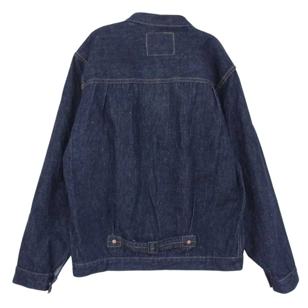 WAREHOUSE ウエアハウス Lot 2001XX 1ST TYPE DENIM JACKET ディア スキンレザーパッチ 鹿革 ファースト タイプ デニム ジャケット インディゴブルー系 40【美品】【中古】