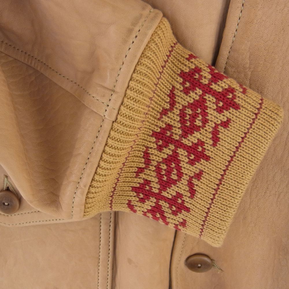 WAREHOUSE ウエアハウス A-1 TYPE LAMB LEATHER JACKET 羊革 ラムレザー ジャケット 2021直営店限定  ライトブラウン系 42【中古】