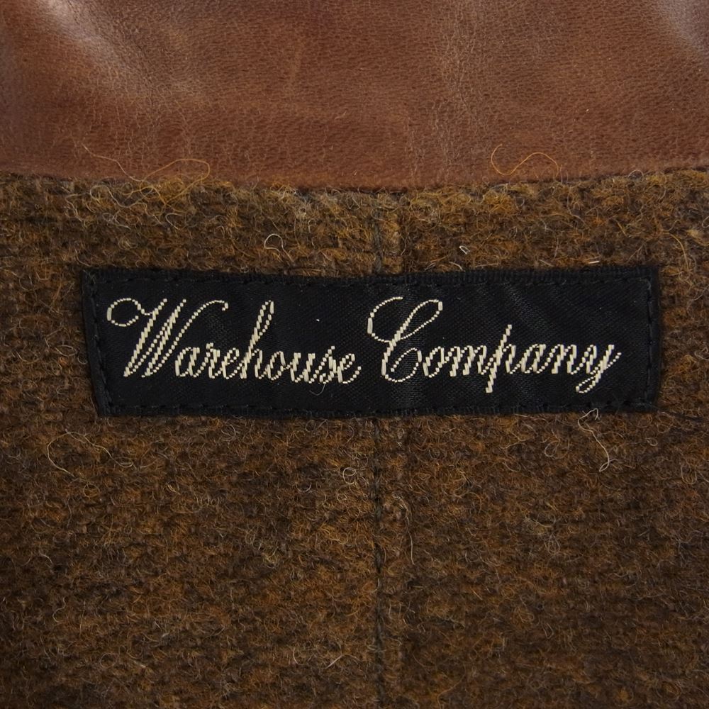 WAREHOUSE ウエアハウス ホースハイド カーコート レザー ジャケット ブラウン系 38【中古】