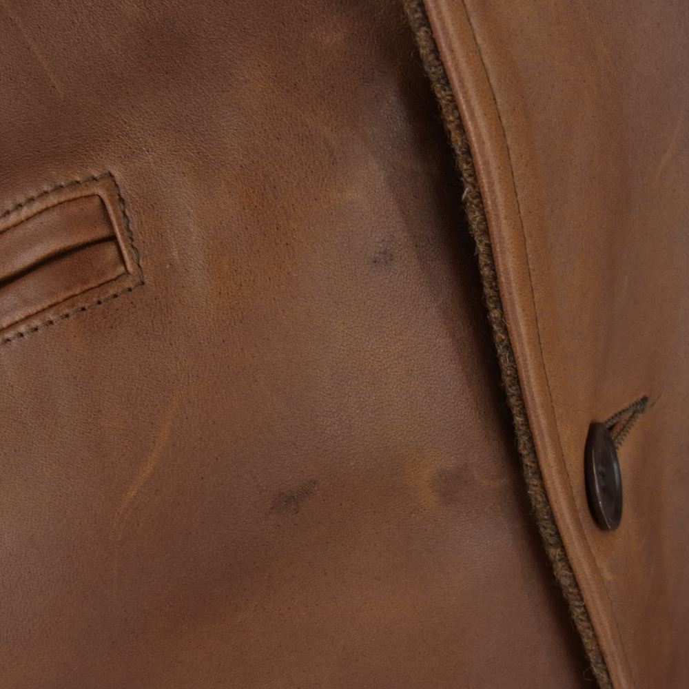 WAREHOUSE ウエアハウス ホースハイド カーコート レザー ジャケット ブラウン系 38【中古】