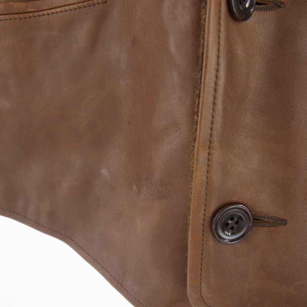 WAREHOUSE ウエアハウス ホースハイド カーコート レザー ジャケット ブラウン系 38【中古】