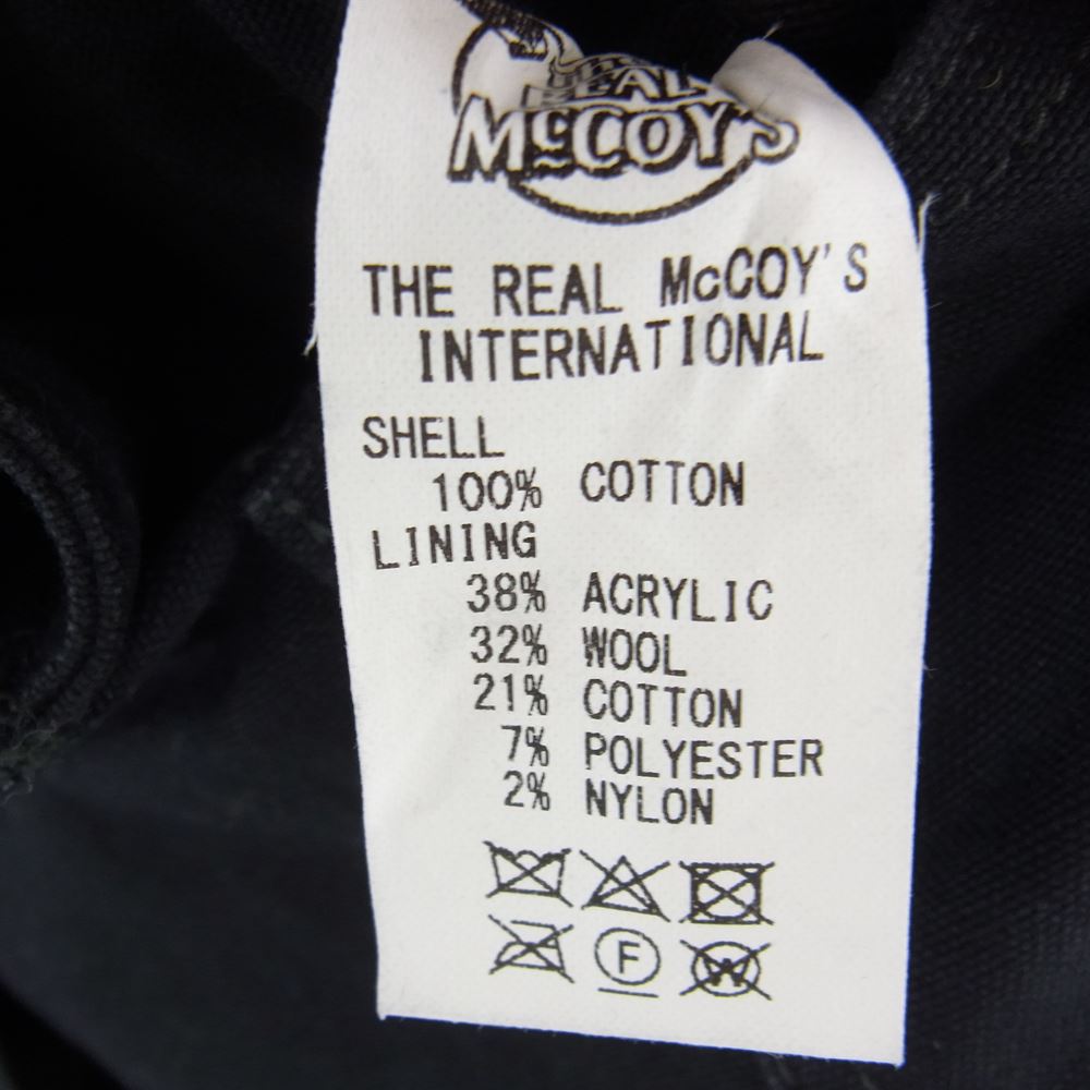 The REAL McCOY'S ザリアルマッコイズ MJ22121 FIREMAN COAT ファイヤーマン コート ブラック系 38【中古】