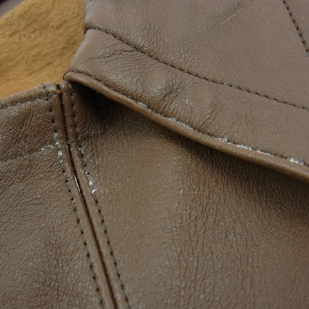 WAREHOUSE ウエアハウス ww1 ホースハイド アビエイター ジャケット ブラウン系 38【中古】