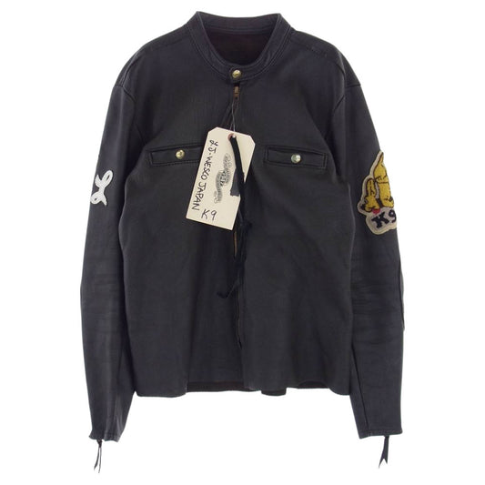 LANGLITZ LEATHERS ラングリッツレザーズ カスタム Vintage Line K9 シングル ライダース ジャケット ワッペン レザー ダークブラウン ダークブラウン系 サイズ表記無【美品】【中古】