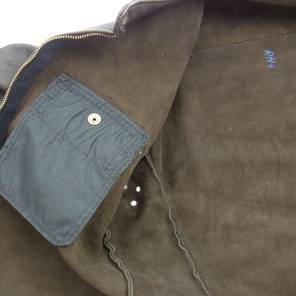 LANGLITZ LEATHERS ラングリッツレザーズ カスタム Vintage Line K9 シングル ライダース ジャケット ワッペン レザー ダークブラウン ダークブラウン系 サイズ表記無【美品】【中古】