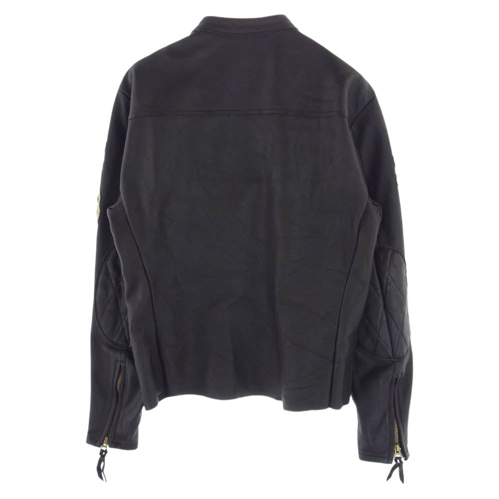 LANGLITZ LEATHERS ラングリッツレザーズ カスタム Vintage Line K9 シングル ライダース ジャケット ワッペン レザー ダークブラウン ダークブラウン系 サイズ表記無し【中古】