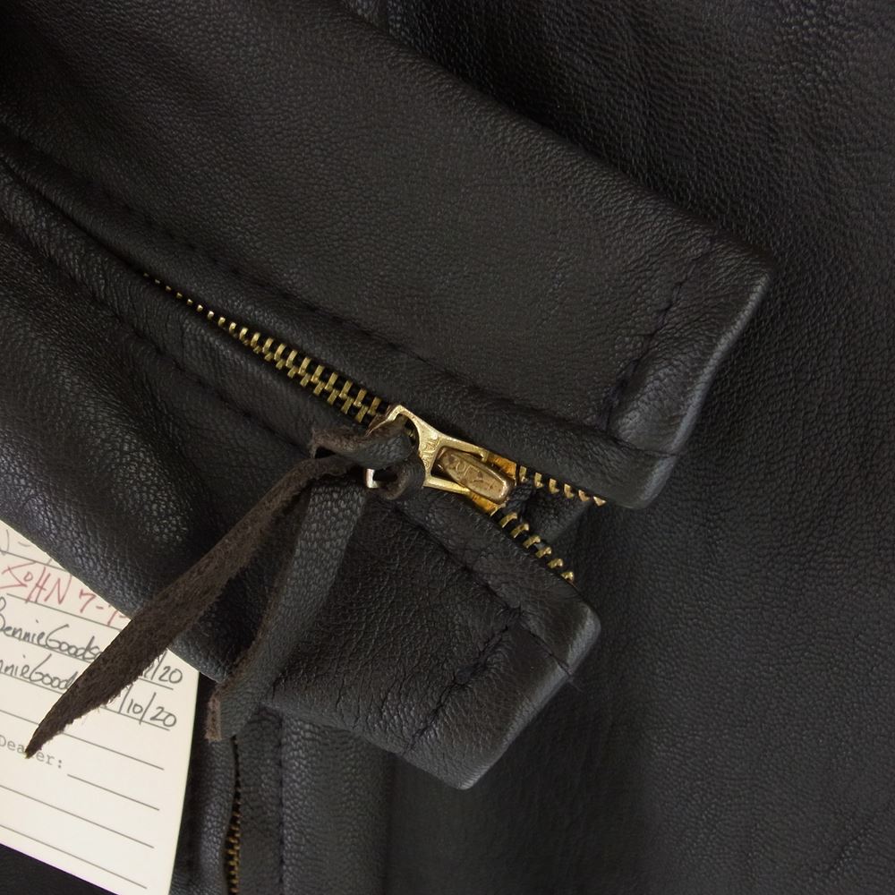 LANGLITZ LEATHERS ラングリッツレザーズ カスタム Vintage Line K9 シングル ライダース ジャケット ワッペン レザー ダークブラウン ダークブラウン系 サイズ表記無し【中古】