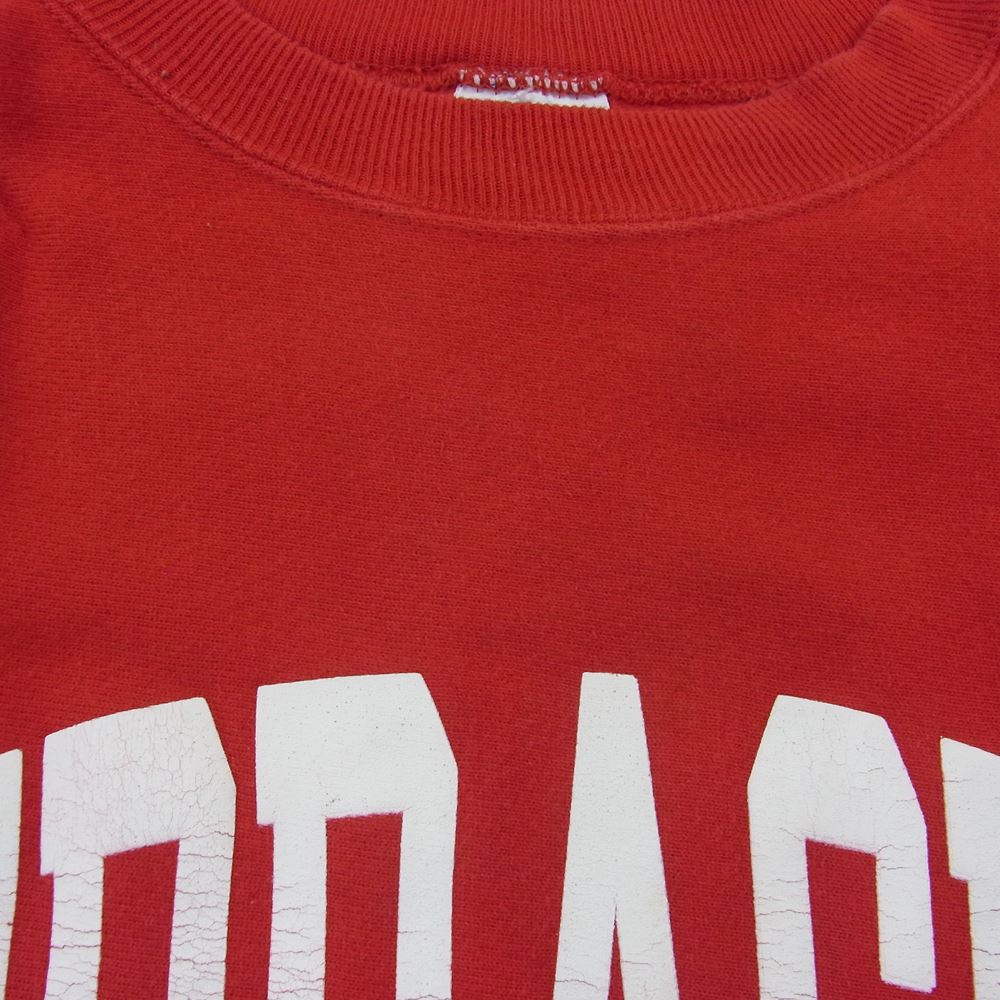 Champion チャンピオン 90s ヴィンテージ 刺繍タグ メキシコ製 NEBRASKA カレッジロゴ リバースウィーブ スウェット レッド系 XL【中古】