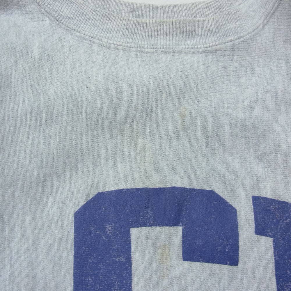 Champion チャンピオン 90s ヴィンテージ 刺繍タグ USA製  LSU カレッジロゴ リバースウィーブ スウェット グレー系 XXL【中古】