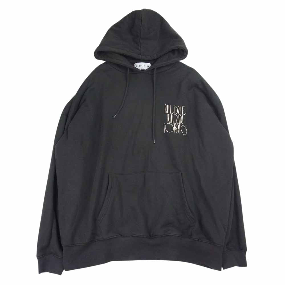 ニル デュエ / ニル アン EMBROIDERY FLOWER HOODIE フラワー 刺繍 プルオーバー パーカー ブラック ブラック系 F【中古】