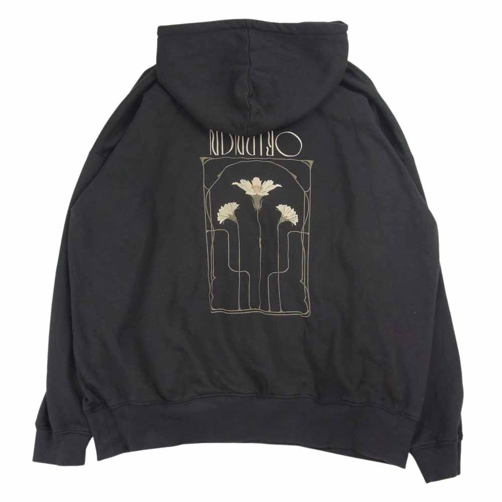 ニル デュエ / ニル アン EMBROIDERY FLOWER HOODIE フラワー 刺繍 プルオーバー パーカー ブラック ブラック系 F【中古】
