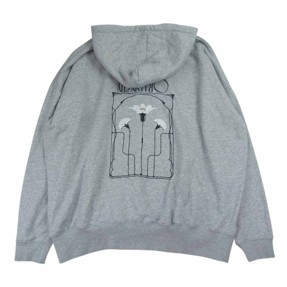 ニル デュエ / ニル アン EMBROIDERY FLOWER HOODIE フラワー 刺繍 プルオーバー パーカー グレー グレー系 F【中古】