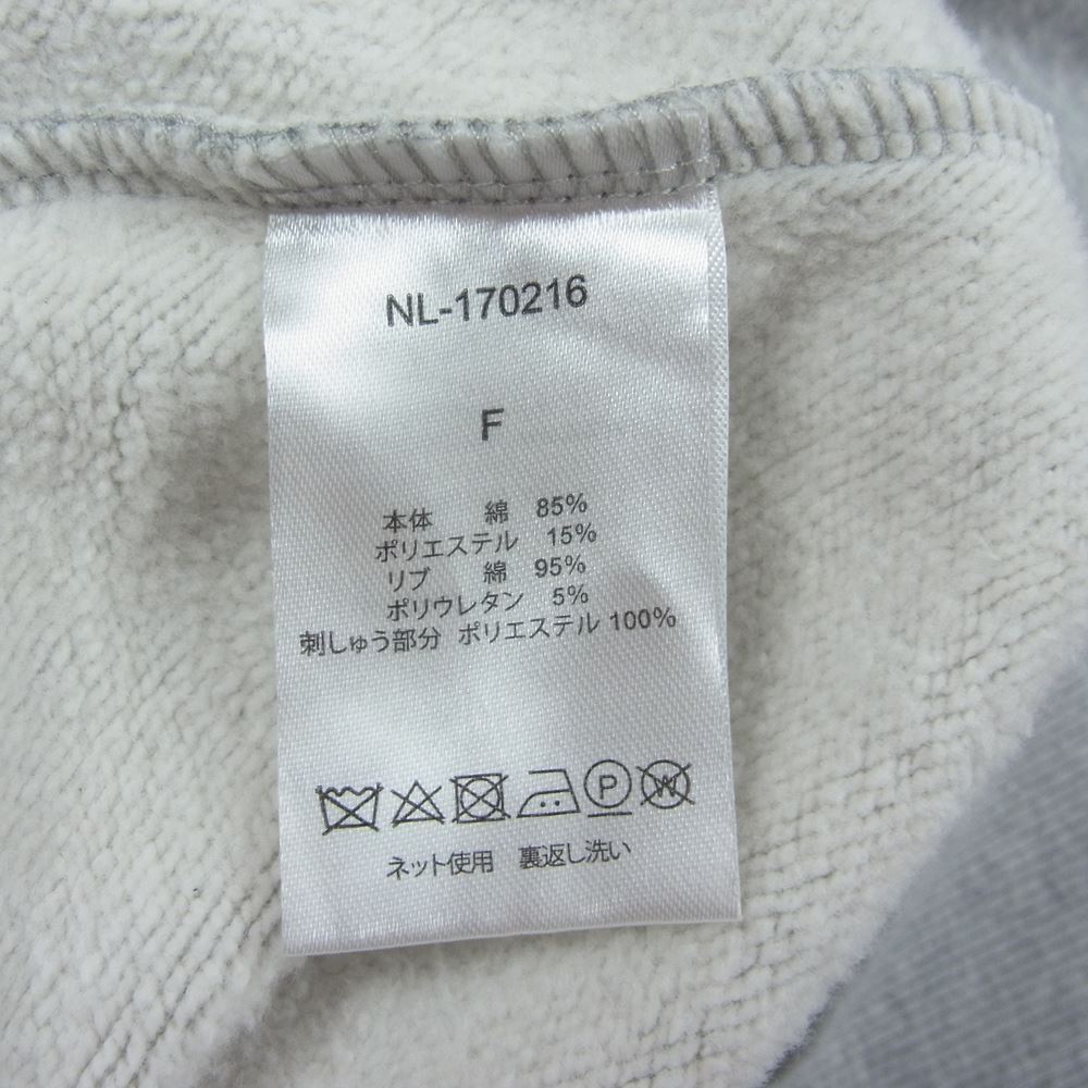 ニル デュエ / ニル アン EMBROIDERY FLOWER HOODIE フラワー 刺繍 プルオーバー パーカー グレー グレー系 F【中古】