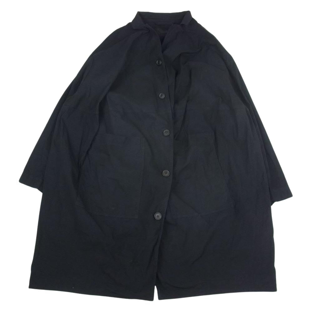 ランドホルツ 221 5591201 スタンドカラー オーバー ロング コート ブラック系【中古】