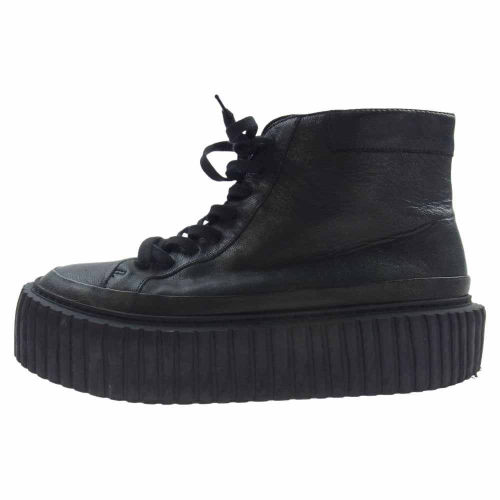 ランドホルツ プラットフォーム レースアップ レザー シューズ ブーツ ブラック系 41【中古】